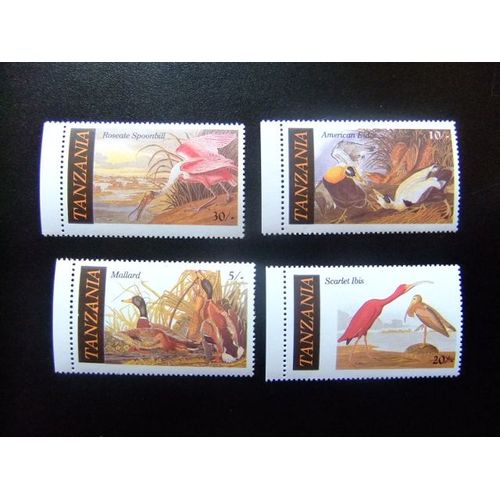46 Tanzanie Tanzania 1986 / Faune En Péril Animaux En Danger / Yvert 277 / 280 Mnh