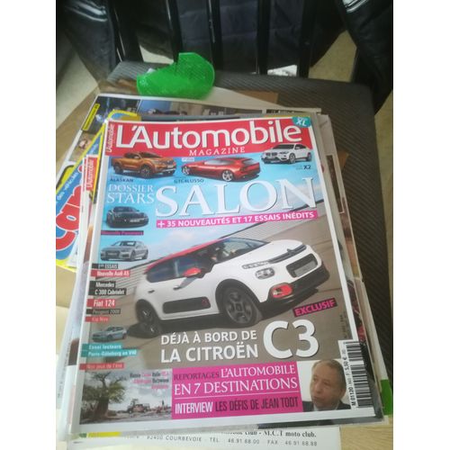 L'Automobile Magazine 843 De 2016 Ferrari Gtc4lusso,Fiat 124 Spider 1.4 Multiair Lusso Plus,Audi A5 Coupe 3.0 Tdi,Mercedes C300 Cab,Volvo V90 D5 Awd,Jeep Shortcut Concept,Cj5,Mclaren 570gt,Lada Vesta