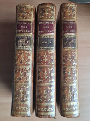 Livre Ancien Histoire Littéraire Des Troubadours 3 Tomes