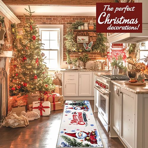 Zengowrd Tapis De Sol, Tapis De Cuisine Antidérapant Design De Noël, 40x120cm Tapis De Sol De Cuisine