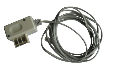 Câble pour émetteur galvanique de téléphone humantechnik A-2905-R Câble téléphone 1 m RJ avec prise Gigogne