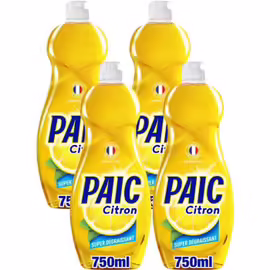 PAIC Liquide vaisselle Citron - Lot de 4 x 750ml