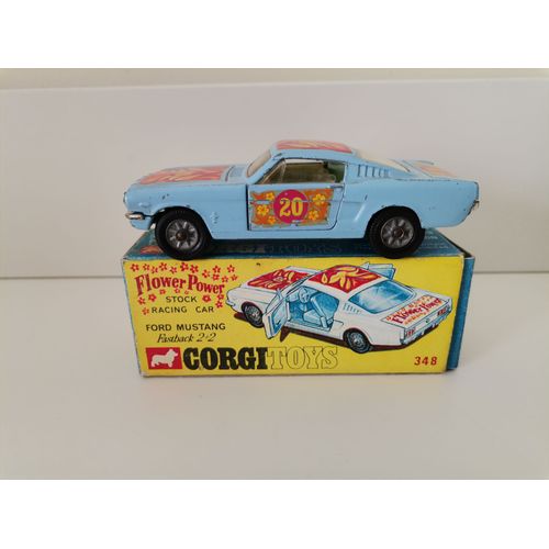 Corgi Ford Mustang Fastback Flower Power Référence No 348-Corgi