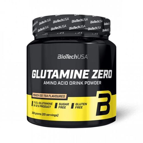 Glutamine Zéro (300g)|Ice Tea Pêche|Glutamine|Biotech Usa 