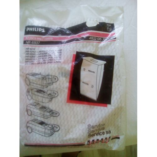 Lot de 8 sacs aspirateur Philips HR6937 Ref 4822 015 70005
