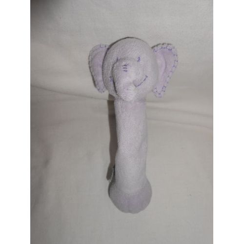Doudou Hochet Pouet Elephant Mauve Violet Parme Lilas Lgri Soft Friends