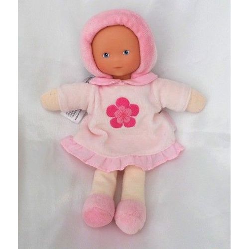Doudou Poupée Robe Rose Fleur Rose Corolle 2012