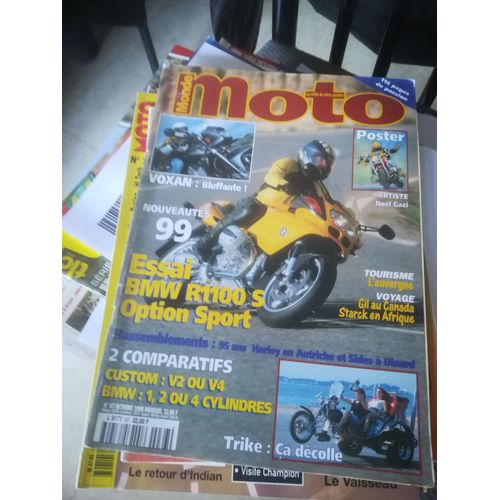 Monde Moto 67 De 1998 Bmw R1100s,K1200rs,R1100rt,F650f,Muz Funbike Mastiff,Voxan Roadster,Honda Vf750c,Vt750 C2 Shadow,Vincent