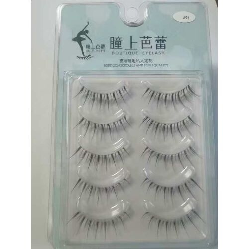Faux Cils, Tige Transparente Ultra-Fine, 3 Paquets 