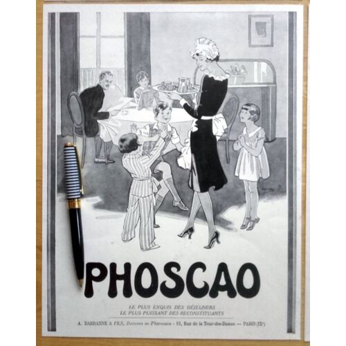 Lot 26 Affiches Publicités Anciennes Années 20 Et 30 : Petit Déjeuner Chocolat Phoscao (Vintage French Advertising)