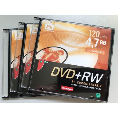 Lot de 3 DVD+RW 120 min 4.7 GB