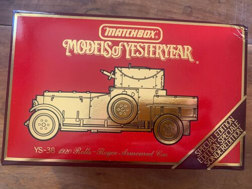 Rolls Royce Armored Car Matchbox, Ys38 ¿1920 - Collection Militaire Édition Spéciale-Matchbox