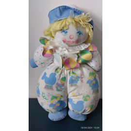 Vintage Doudou Poupée Clown Mundia Ballon/Phoques/Clown