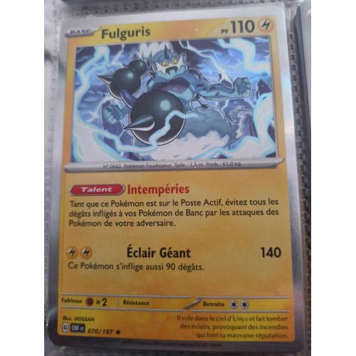 Holo - Pokemon - Flammes Obsidiennes - Fulguris 70/197