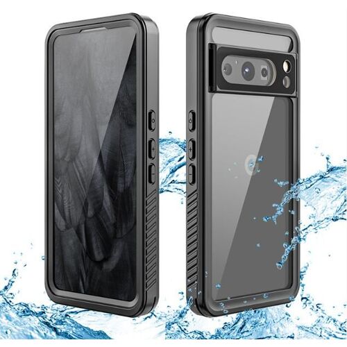 Coque pour Google Pixel 8 Pro étanche,Etui Google Pixel 8 Pro étanche avec [écran intégré/Protection de la caméra], Antichoc,360 Protection Integrale, pour Google Pixel 8 Pro - Noir