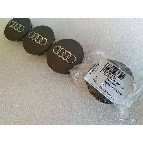 4x Centre De Roue Audi 62mm Cache Moyeu De Jante Audi Cabochon De Roue D'origine  Référence 8t0601170