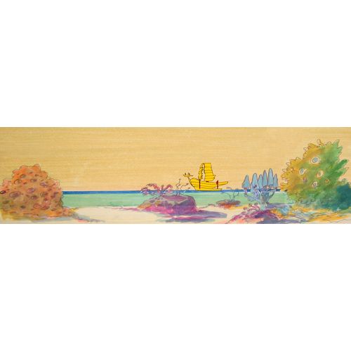 Cellulo Original Les Mondes Engloutis Style Moebius Cel Bateau L 1984