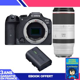 Boitier Canon EOS R7 + RF 100-500mm F4.5-7.1 L IS USM + 1 Canon LP-E6NH + Ebook 'Devenez Un Super Photographe'