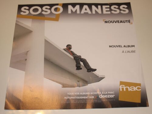 Rare Plv 30x30cm Souple Papier Glacé Soso Maness À L'aube Rap / Magasins Fnac