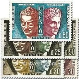 Unesco : Têtes De Boudha Et Hermès De Praxitèle Série Complète Année 1960 Timbres De Service N° 22 23 24 25 26 Yvert Et Tellier Luxe