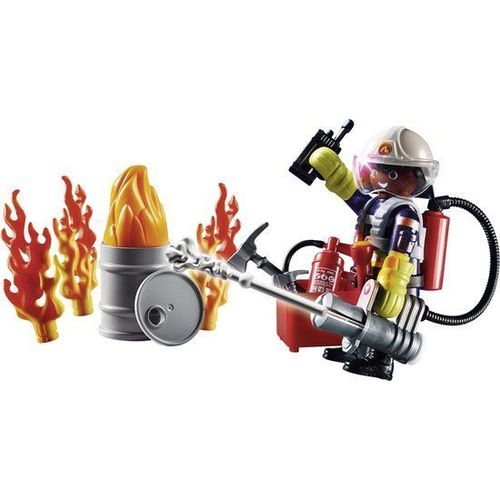 Playmobil City Action - Figurine Pompier+ Accessoires - 24 Pièces