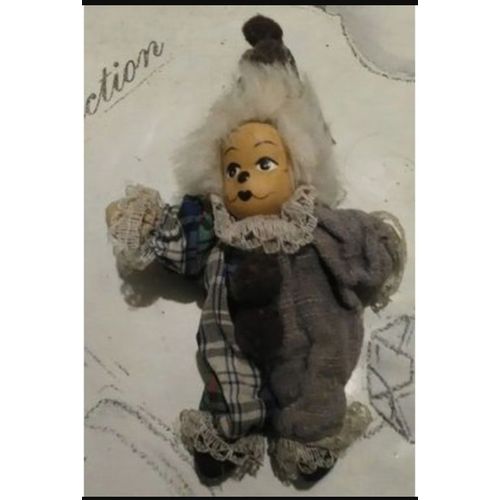 Petit Clown - Tête En Porcelaine - 18 Cm De Haut Environ