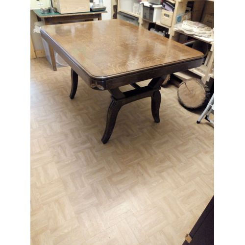 Table Rectangulaire Rustique En Bois Massif 132 X 94 X 76 Cm Avec 2 Rallonges De 38 Cm Chacune