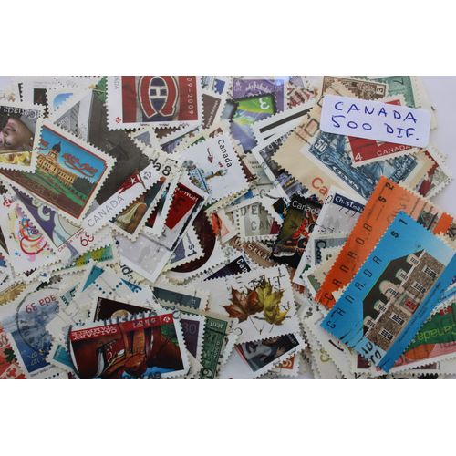 Canada 500 Timbres Différents