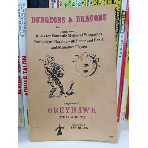 Dungeons & Dragons Supplément I - Gygax/Kuntz