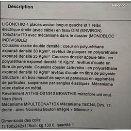 Canape Poltronesofa Electrique Avec Meridienne Gauche Neuve