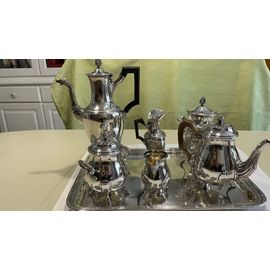 Service À Café/Thé Empire En Argent Massif Poinçonné. 