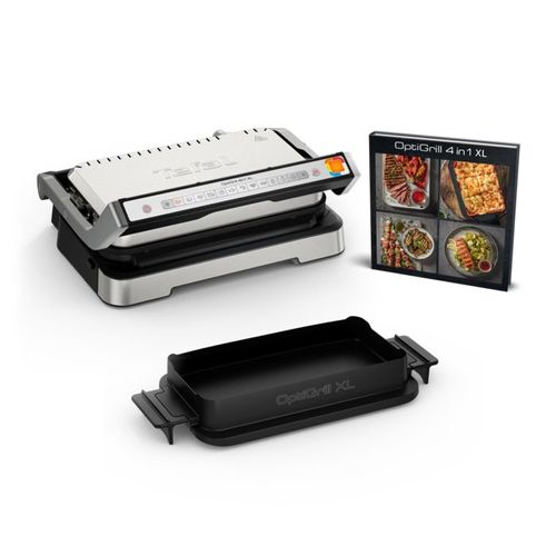 TEFAL GC784D10 OptiGrill 4-en-1 XL, Grill intelligent, 12 programmes, Grill, Ba