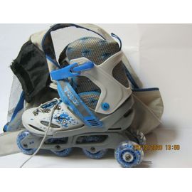 Patin À Roulettes Avec Casque, Jambières Protege Tibia Coude