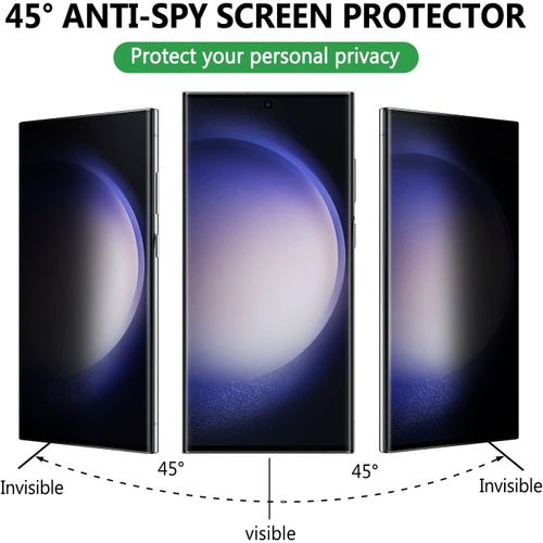 Anti-Espion Verre Trempé Pour Samsung Galaxy S24 Plus/ S24+ 5g, [2 Pièces] Anti-Spy Privacy Film Protection Vitre 3d Couverture Complète 9h Ultra Résistant Écran Privé Protecteur