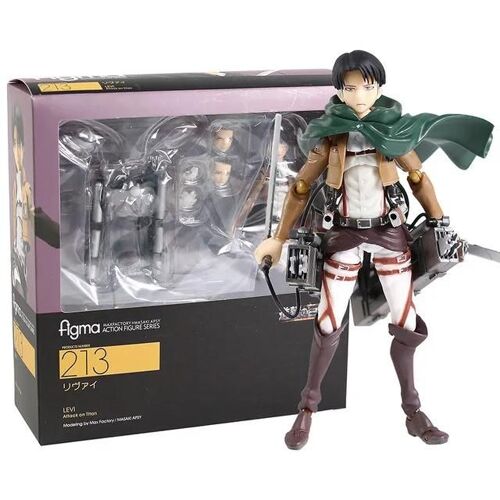 Pop39969-213--Attack On Titan Figure Max Factory Figma Mikasa Ackerman Eren Yeager Levi Ackerman Pvc Action Figure Toy Game Collection Doll