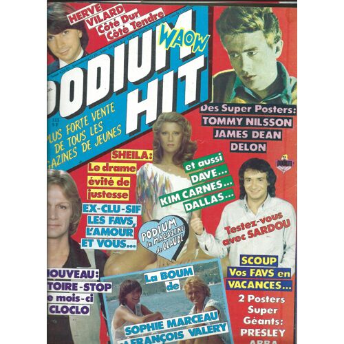 Podium 01/09/1981 Hallyday, Sardou, Mireille Mathieu, Sheila, François Valéry, Sophie Marceau, Lenorman, Herbert Leonard, Vilard, C. François, Dassin, Bachelet, Caradec,Nilsson,Kim Carnes,Delpech,Abba