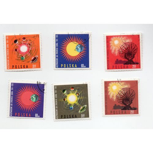 Pologne- Série De 6 Timbres Oblitérés- Année Du "Soleil Calme"