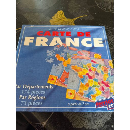 Puzzle Carte De France Métal Doré - Dirostel Vintage - 15-25 Pièces - Complet