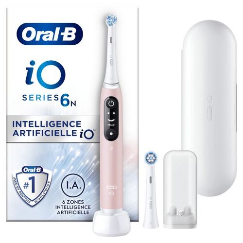 Oral-B Io 6 Rose Brosse À Dents Électrique Avec 2 Brossettes
