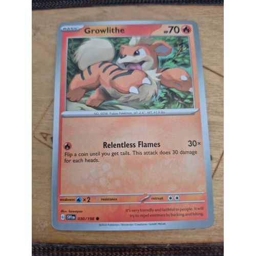 Carte Pokémon Growlithe 030/198 -- Caninos