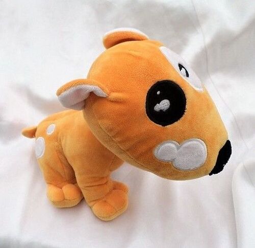 Doudou Peluche Chien Assis Orange Et Blanc CA Credit Agricole