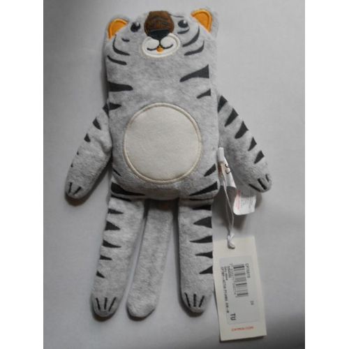 Doudou Tigre Gris Chat Lion Catimini Peluche Eveil Bebe Naissance Jouet Animal Velours Bleu Gris Jaune Or Rond Plat Nombril