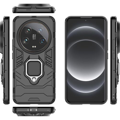 Pour Xiaomi 14 Ultra Coque,Support Pivotant, Pour Xiaomi 14 Ultra 5g Coque Magnétique 2 En 1 Pour Téléphone Portable Black