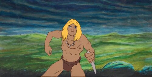 Cellulo Original Rahan Fils Des Ages Farouches Anime Cel Rahan Tours 1986