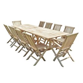 Salon De Jardin En Teck Batan 8 Chaises 2 Fauteuils