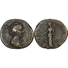 Rome - Sesterce - Faustine Mere - 147 Ad - Cérès Tenant Deux Épis Et Torche - 33.57 Mm - Ric.1117 - 25-302