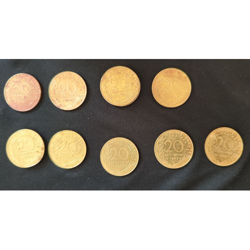 Lot De Pièces De 20 Centimes De Franc