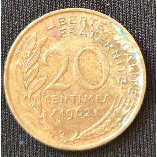 Pièce De 20 Centimes De Franc De 1962