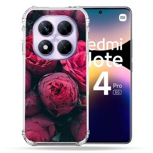 Coque Renforcée Pour Xiaomi Redmi Note 14 Pro 5g Fleur Pivoine