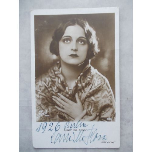 Camilla Horn Carte Postale Dedicacee
